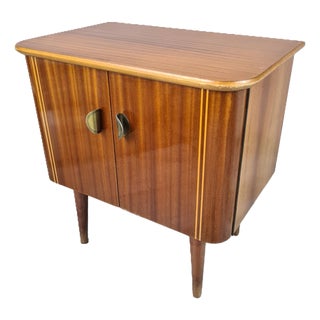 Mid-Century Cabinet in Wood with Inlay, 1960s For Sale