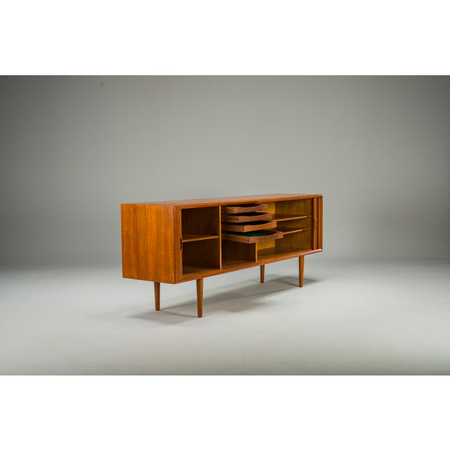 Teak Sideboard attributed to Svend Aage Larsen for Faarup Furniture Factory, Denmark, 1960s For Sale - Image 16 of 17