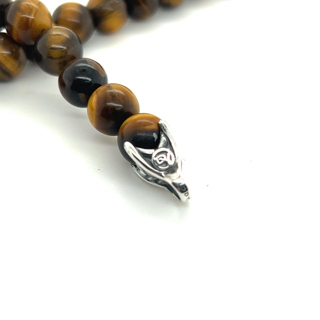 Authentic David Yurman Estate Tiger Eye Spiritual Bead Bracelet 8" Sterling Silver DY293 Retail: $425.00 This elegant...