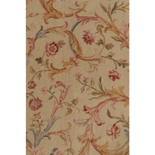 Antique French Aubusson Needlepoint Rug With Bold Pastel Florals - Rug & Kilim For Sale In New York - Image 6 of 11