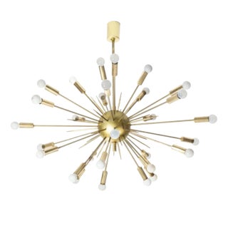 24-Light Sputnik Chandelier in Brass from Stilnovo, 1950s For Sale
