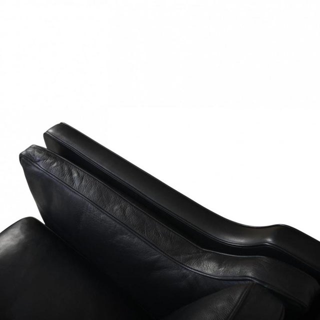 Vintage 2213 Three-Seater Sofa in Black Leather by Børge Mogensen, 1980s For Sale - Image 12 of 18