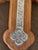 Rustic Wood Wall Cross With Ornate Silver Inlay For Sale - Image 3 of 6
