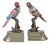 Bronze Ceramic Reggilibri Parrots from Royal Family, Set of 2 For Sale