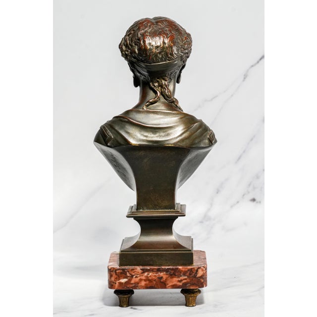 Neoclassical Goddess Venus Antique 19th Century French Bronze Statue Sculpture Marble Artist Signed Base Home Decor Art For Sale - Image 10 of 18