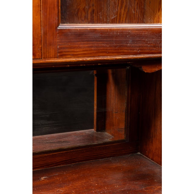 Early 20th Century Oxblood-Stained Step-Back Kitchen Hutch For Sale - Image 18 of 18