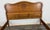 Vintage French Louis XVI Style Double Bed Frame in Oak with Carved Headboard For Sale - Image 5 of 10