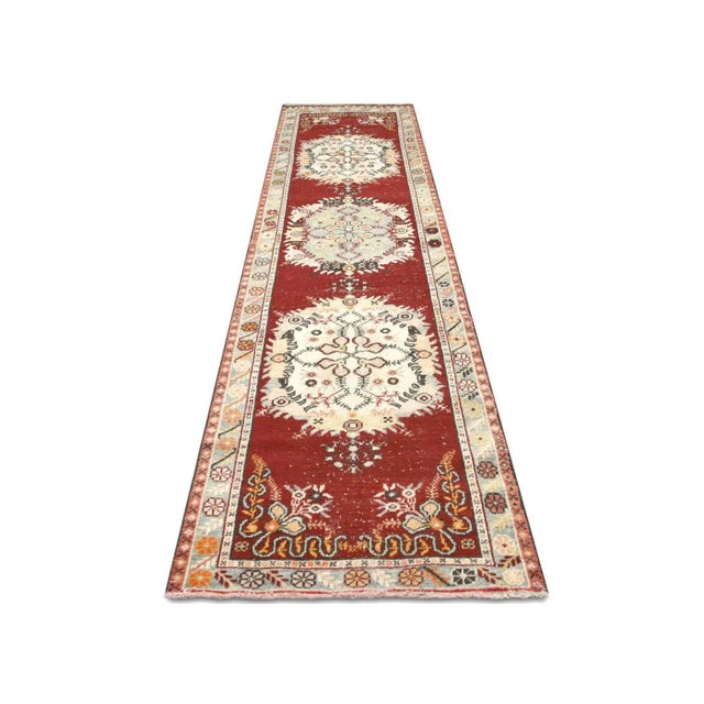 1960s 1960s Turkish Oushak Runner For Sale - Image 5 of 7