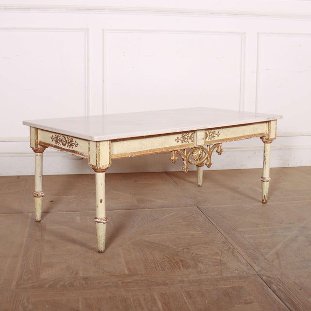 Brown Italian Painted Coffee Table, 1890s For Sale - Image 8 of 8