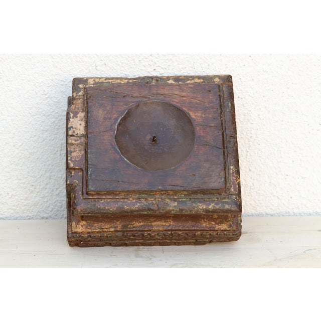 Wood Weathered Indian Teak Architectural Plinth For Sale - Image 7 of 10