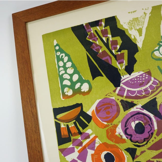 Heinz Friedrich, Flowers, 1970, Color Woodcut For Sale - Image 6 of 7
