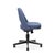 Knoll Saarinen Executive Armless Chair in Ocean Blue Woven Leather Swivel Base by Eero Saarinen for Knoll For Sale - Image 4 of 9