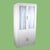 A pair of blonde pencil reed armoires offering handsome, matched storage with fine vertical reed wrapping. Tall doors open...