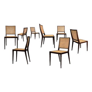 Set of Eight “MT 552” Dining Chairs in Rosewood by Geraldo de Barros for Unilabor, Brazil, 1950s - Lot 622-806A For Sale