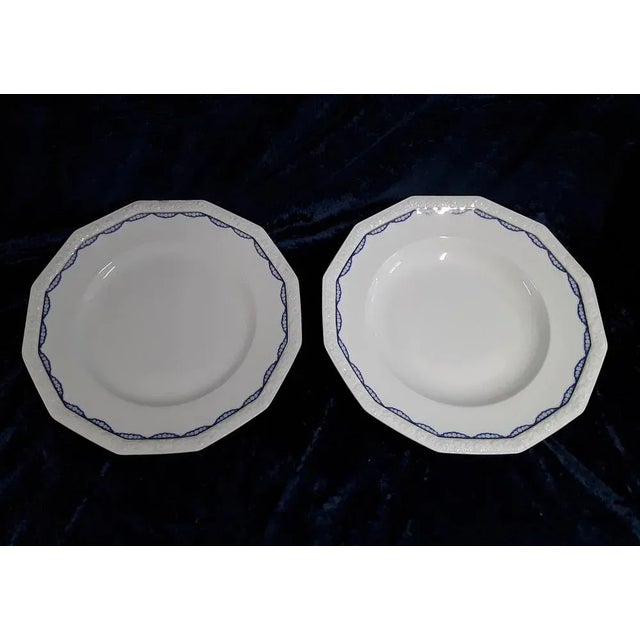 Shallow and Deep Serving Bowls Maria Series with Blue Decoration by Rosenthal, 1930s, Set of 2 For Sale - Image 6 of 6