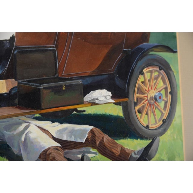 Mid 20th Century Mid 20th Century Oil Painting Robert Levin, Framed For Sale - Image 5 of 12