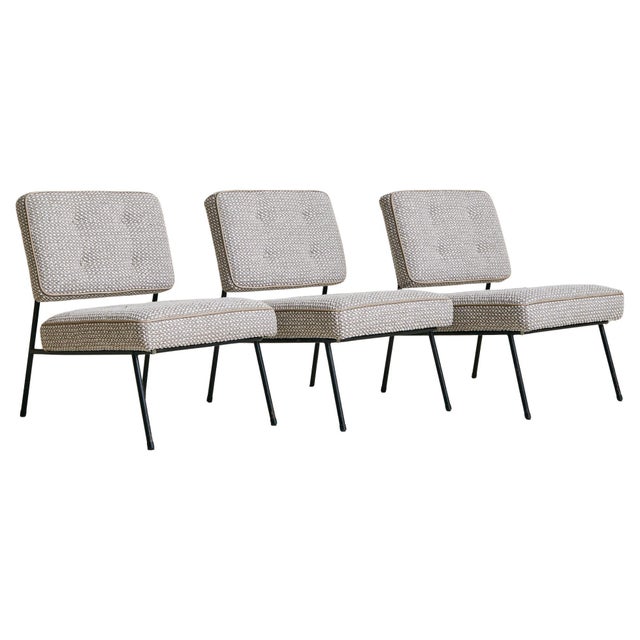 Sold and priced individually. A mid-century French lounge chair designed by Pierre Guariche for Airborne in the 1950s. The...