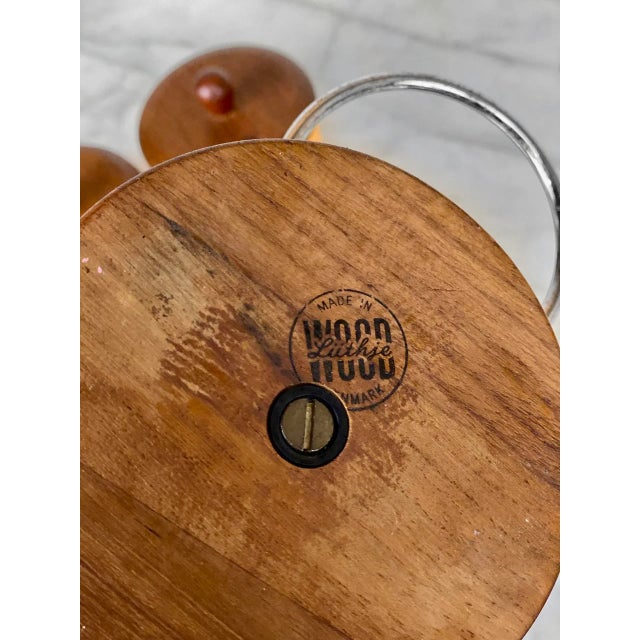 Mid-Century Danish Modern Teak Revolving Condiment Serving Bowl Set For Sale - Image 11 of 12