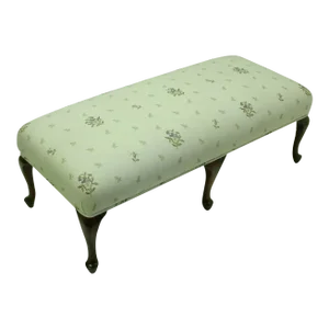 Early 20th Century Lovely Queen Anne Style Window Bench With New Upholstery