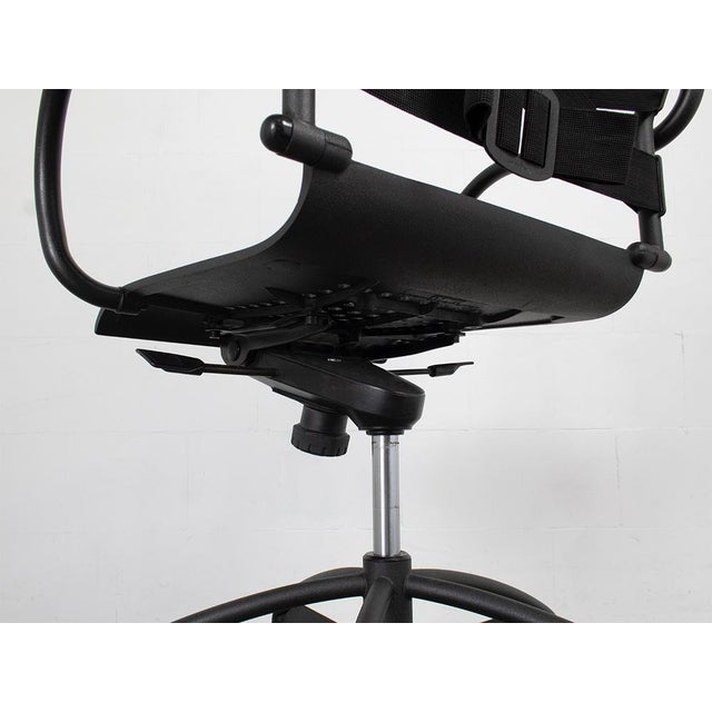 Italian Canasta Desk Chair by Paolo Parigi for Heron Parigi, 1980s For Sale - Image 3 of 13