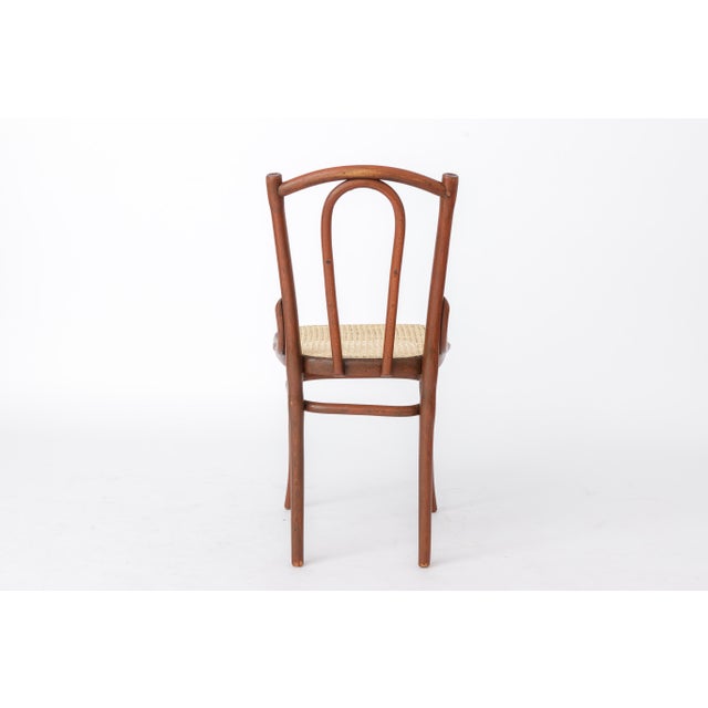 Antique Austrian Bentwood Rattan Bistro Chair in the Style of Thonet No. 56, 1930s For Sale - Image 6 of 12