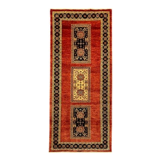 Vintage Hand-Knotted Persian Kashkoli Runner 2'10" X 7'0" For Sale