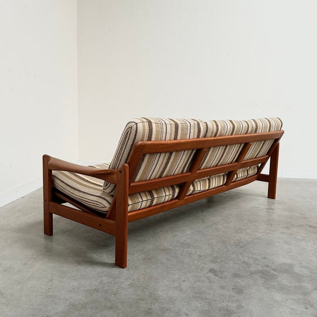 Vintage Sofa in Teak and Wool attributed to Arne Wahl Iversen, Denmark, 1960s For Sale - Image 9 of 10