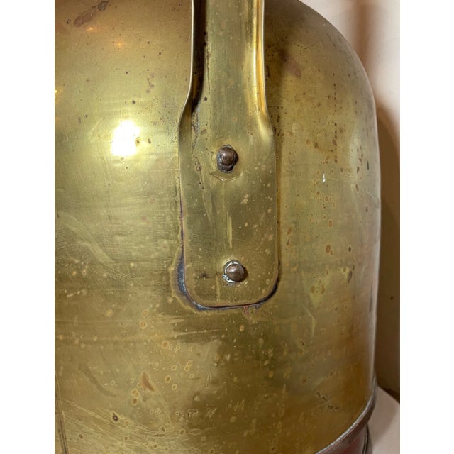 Large Heavy 19th Century Brass Copper Civil War Navy Water Milk Jug Metalware For Sale - Image 12 of 15