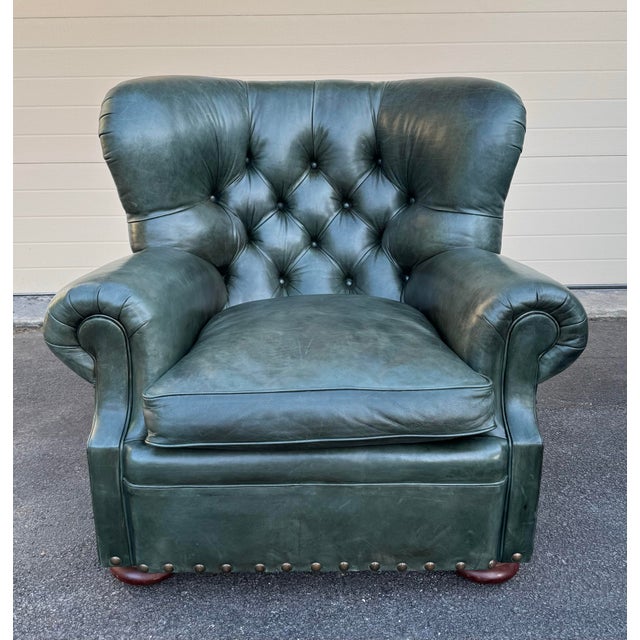 2010s Ralph Lauren Leather Writer’s Chairs- Set of 2 For Sale - Image 5 of 12