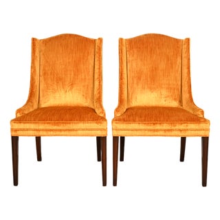 Kittinger Regency Carved Mahogany Armchairs, Pair For Sale