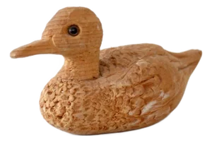 Vintage Hand-Carved Wooden Duck