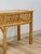 Vintage Coastal Wicker Rattan Console Table Woven Lattice Glass Top Beige Boho For Sale - Image 4 of 14