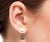 Chanel Vintage Pearl Gold Plated CC Fuchsia Crystal Piercing Earrings * Marked 04 ( Missing one hallmark) * Made in France...