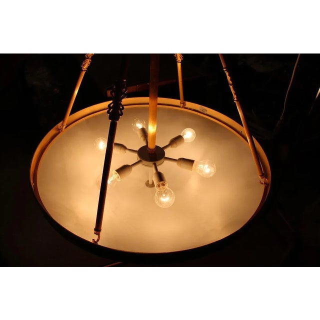 Round Chandelier in Murano Glass and Brass, 1970s, Italy For Sale - Image 10 of 18