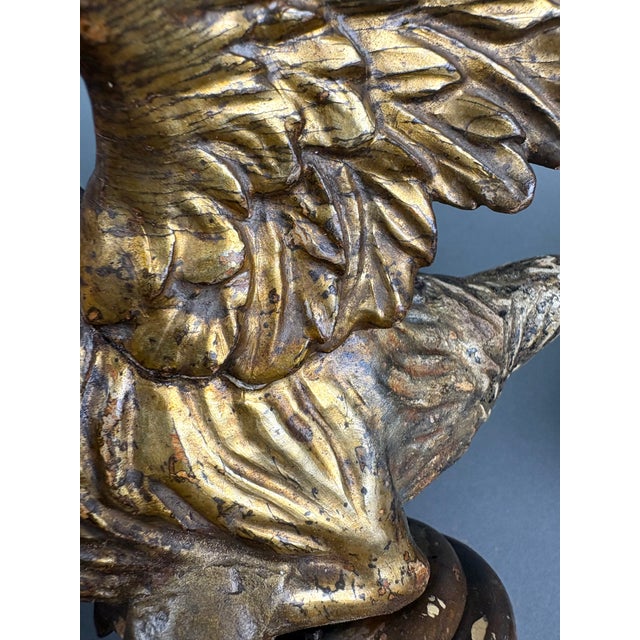 Louis XVI Gilded Wood Swan Sculptures, Italy, 18th Century, Set of 2 For Sale - Image 10 of 14