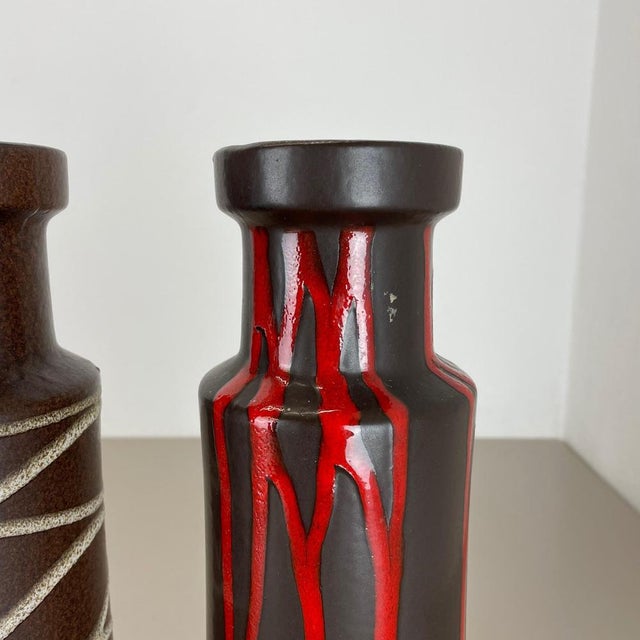 Fat Lava Pottery Vases from Scheurich, Germany, 1970s, Set of 2 For Sale - Image 13 of 18