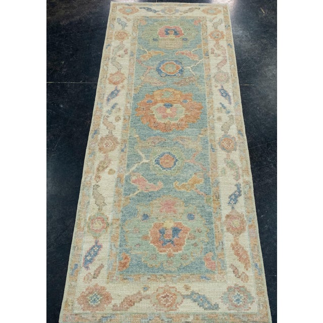 Turkish Oushak Runner Rug 2'3" x 5'8" #17258 Explore a curated collection of hallway runners, wool rugs, and handmade...