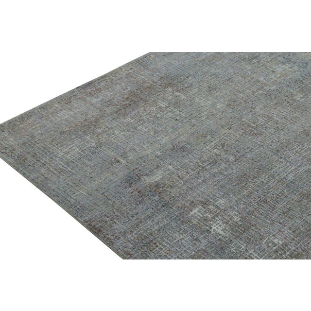 2010s Rug & Kilim’s Abstract Rug in Gray With Colorful Geometric Streaks For Sale - Image 5 of 8