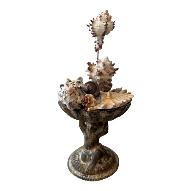 Celestial Meets the Sea Cherub Shouldering the Sea-Coastal Art Sculpture For Sale