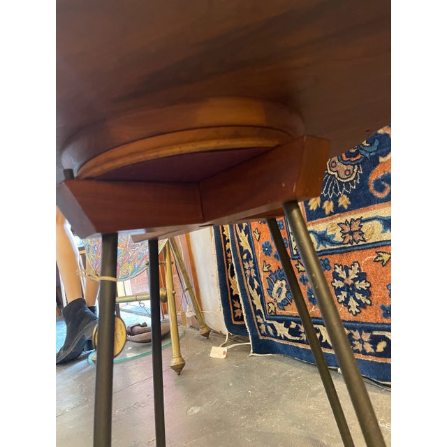 Mid 19th Century Lazy Susan Salad or Snack Set With Steel Rod Legs - Set of 3 For Sale - Image 4 of 10