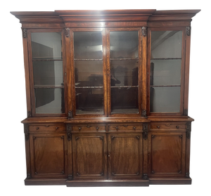 Mahogany Breakfront Display Bookcase, 1840
