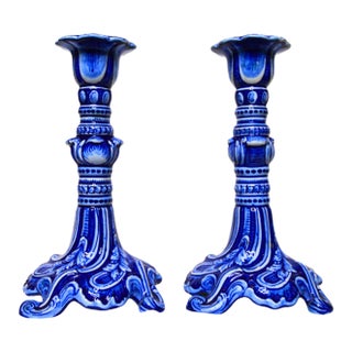Vintage Portuguese Candle Sticks For Sale