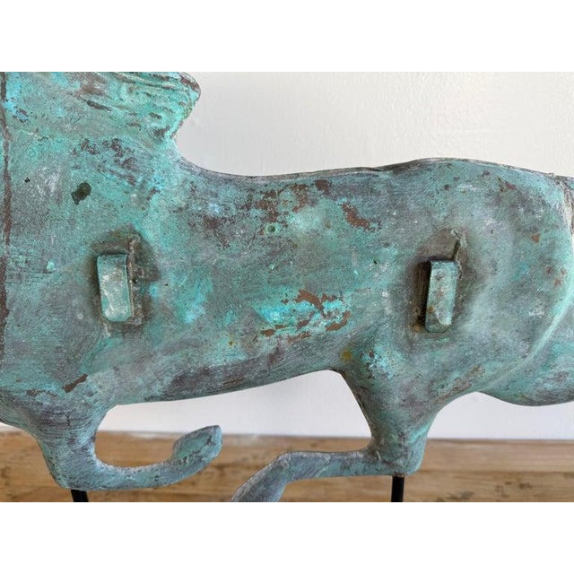 Vintage Copper Horse Weathervane For Sale In Los Angeles - Image 6 of 9