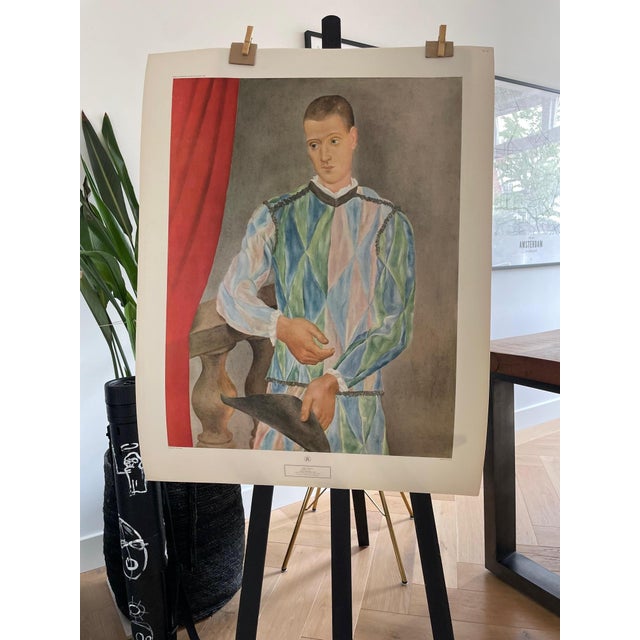 Pablo Picasso, Harlequin, 1990s, Paper, in Very Good conditions. Designed 1990 to 1999