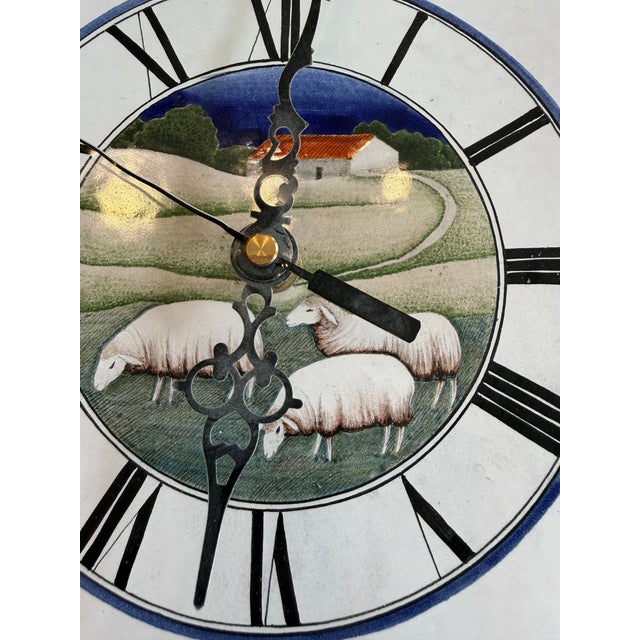 Vintage French Palley Ceramic Clock For Sale - Image 11 of 14