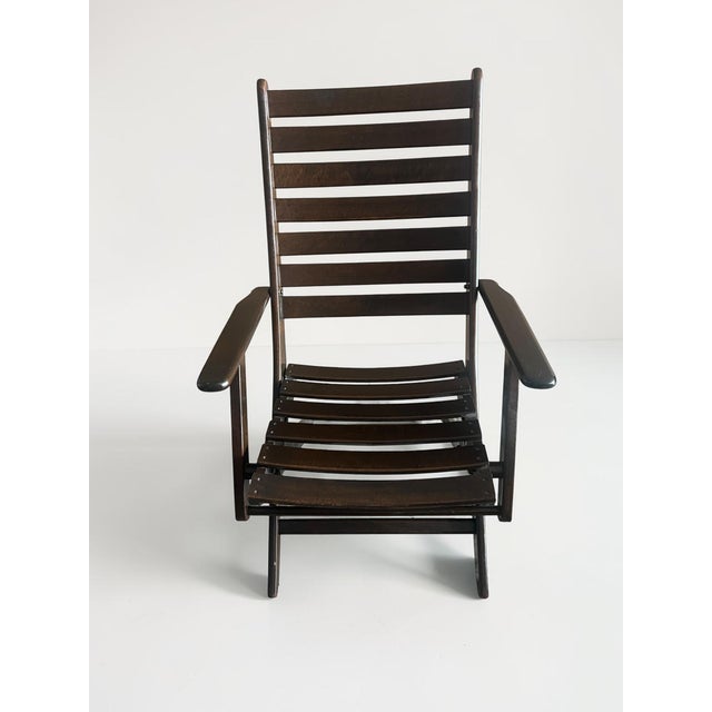 Mid-Century Modern Vintage Mid-Century Garden Furniture Set in Wood by Mesch, 1975, Set of 7 For Sale - Image 3 of 18
