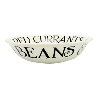 2010 13" Emma Bridgewater Black Toast & Marmalade Pasta Serving Dish Bowl For Sale
