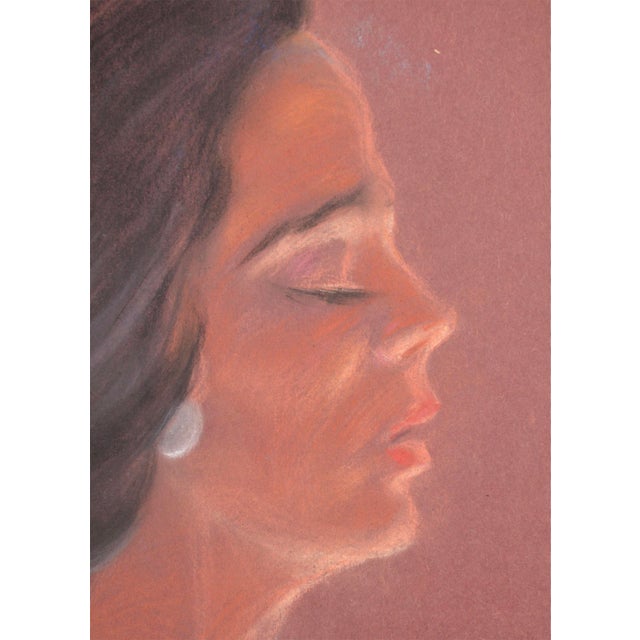 Albert Goltjakov, Portrait of a Woman, 1962, Pastel on Paper, in Good conditions. Designed 1960 to 1969 This piece has an...
