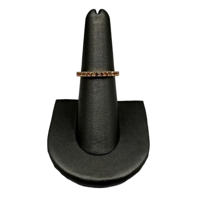 Yellow Sapphire Full Eternity Ring in 14kt Yellow Gold - 1.4ctw, Size 6.5 For Sale