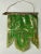 Rare Antique Victorian Merry Christmas Celluloid Green Banner Holiday Decor For Sale - Image 6 of 15